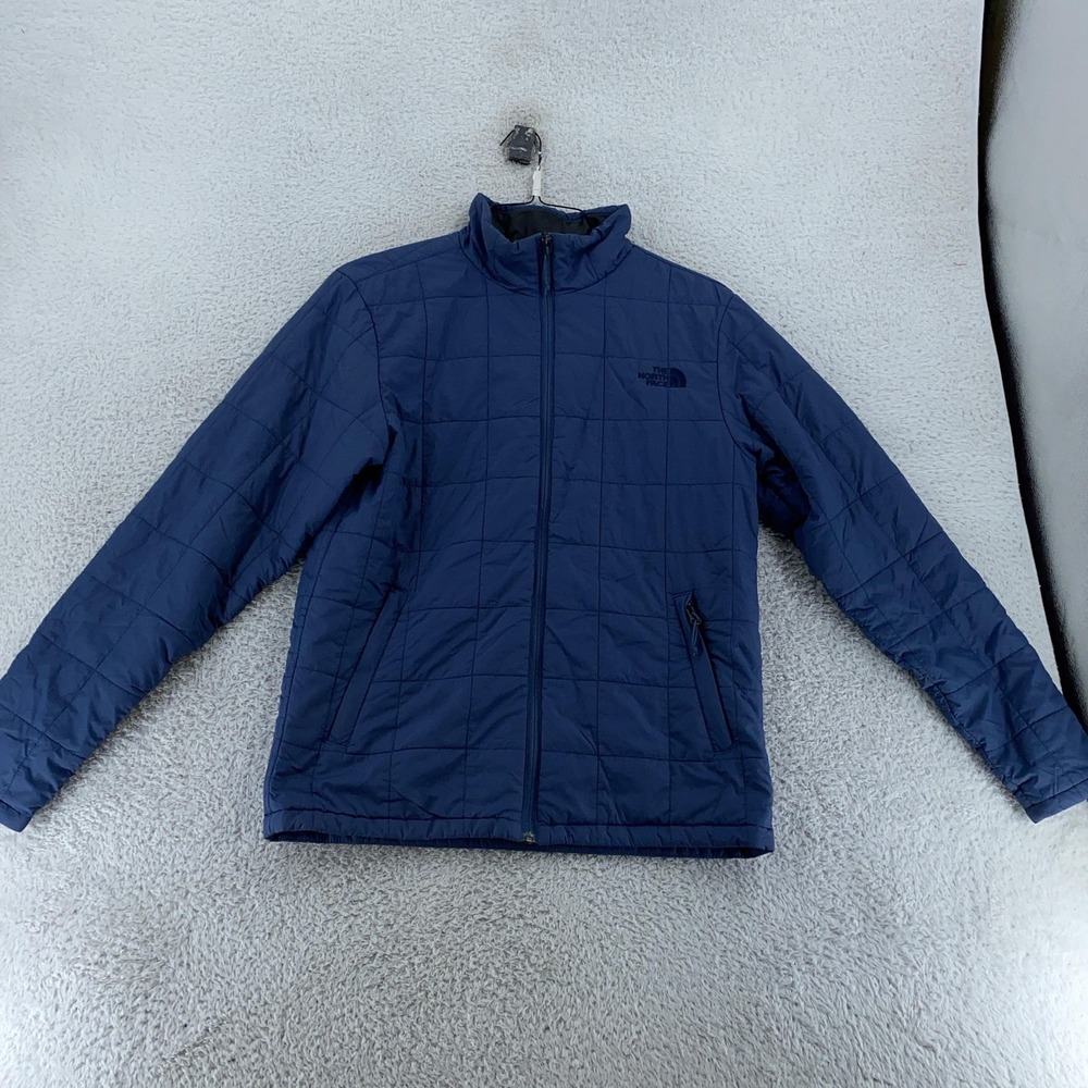 The North Face Harway Jacket Mens Small Blue Quilted Insulated Full Zip Outdoor